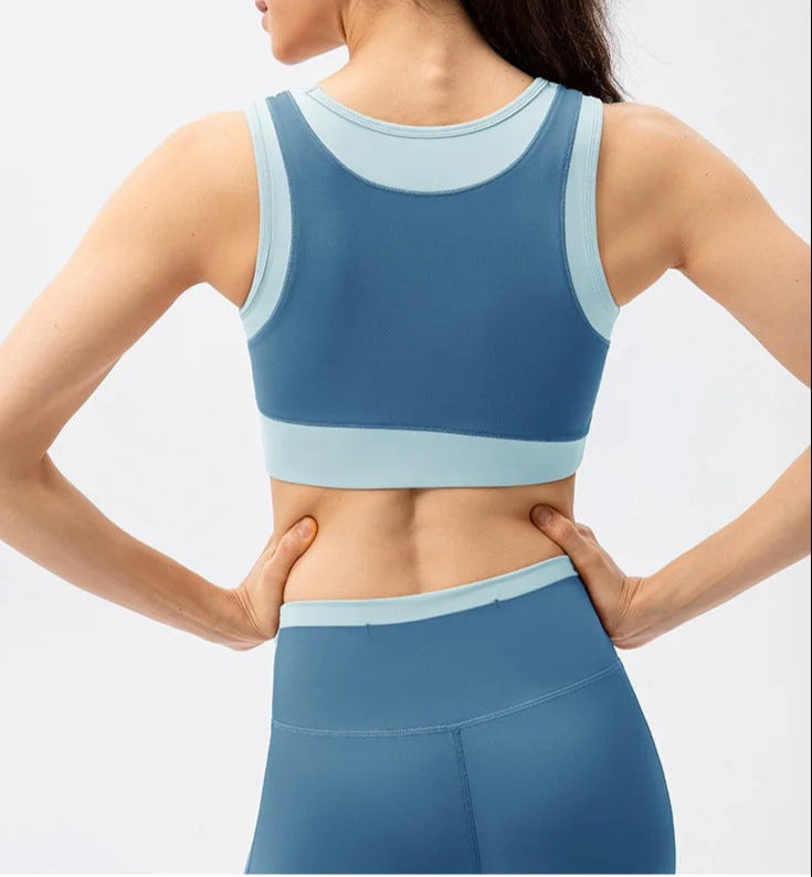 Conjunto Deportivo con Top y Calza Cintura Cruzada Ref: 1042